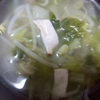 ベーコンの白菜スープ